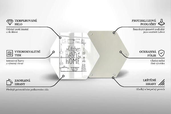 Skleněná deska do kuchyně Nápis věta
