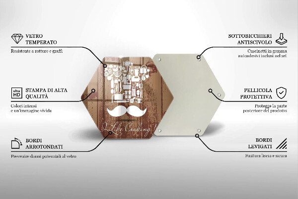 Skleněná deska do kuchyně I like cooking