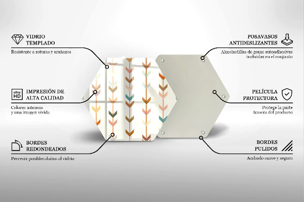 Skleněná deska do kuchyně Geometrické prvky