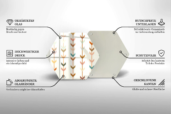 Skleněná deska do kuchyně Geometrické prvky