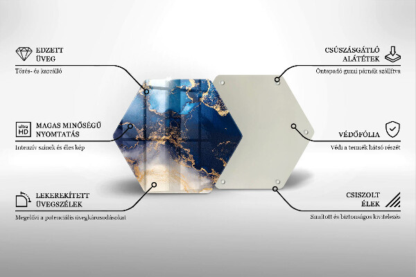 Skleněná deska do kuchyně Mramorová abstrakce