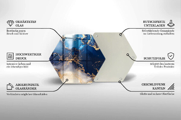 Skleněná deska do kuchyně Mramorová abstrakce