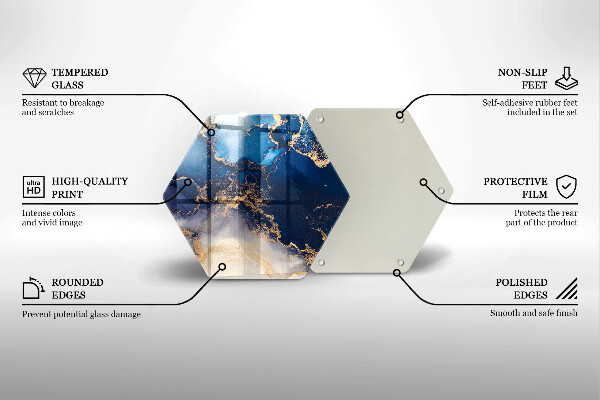 Skleněná deska do kuchyně Mramorová abstrakce