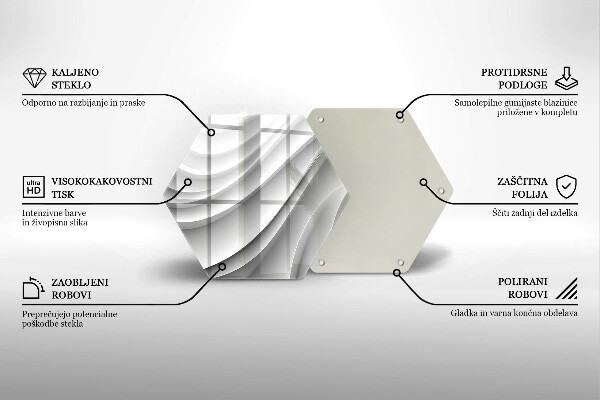 Skleněná deska do kuchyně Geometrické čáry
