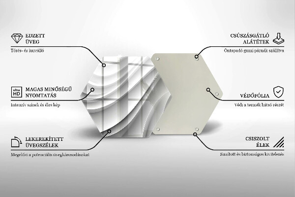 Skleněná deska do kuchyně Geometrické čáry