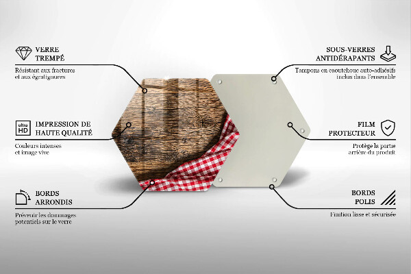 Skleněná deska do kuchyně Dřevěný stůl