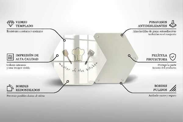 Skleněná deska do kuchyně Master of the kitchen