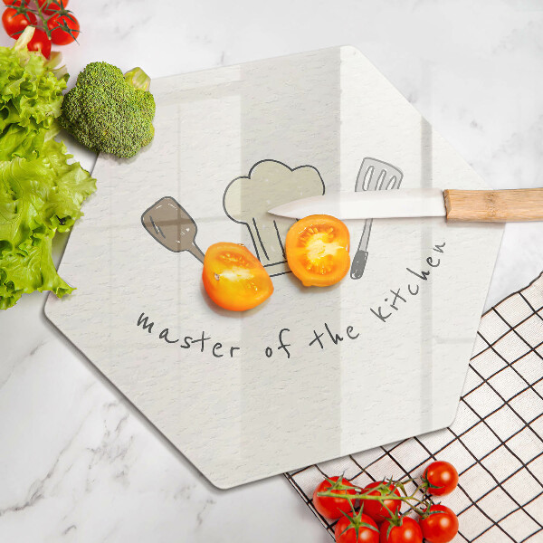Skleněná deska do kuchyně Master of the kitchen