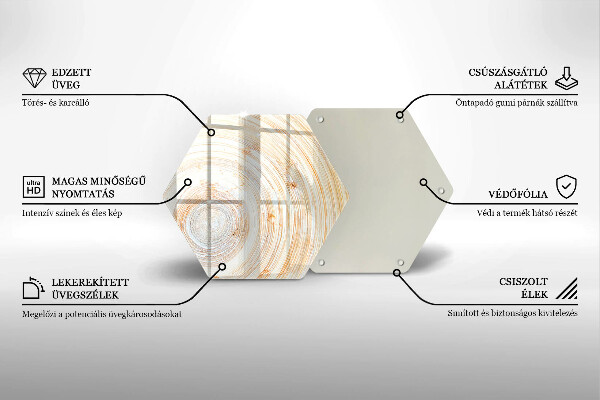 Skleněná deska do kuchyně Textura dřeva