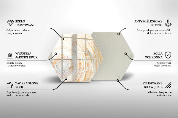 Skleněná deska do kuchyně Textura dřeva