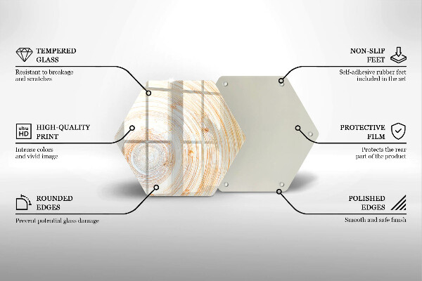 Skleněná deska do kuchyně Textura dřeva