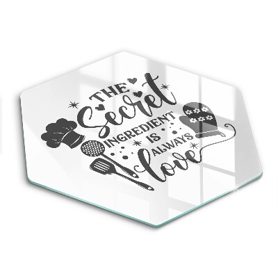 Skleněná deska do kuchyně Nápis věta