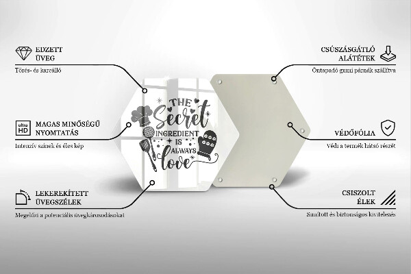 Skleněná deska do kuchyně Nápis věta