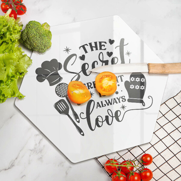 Skleněná deska do kuchyně Nápis věta