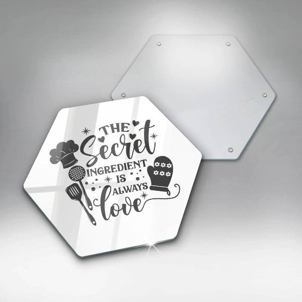 Skleněná deska do kuchyně Nápis věta