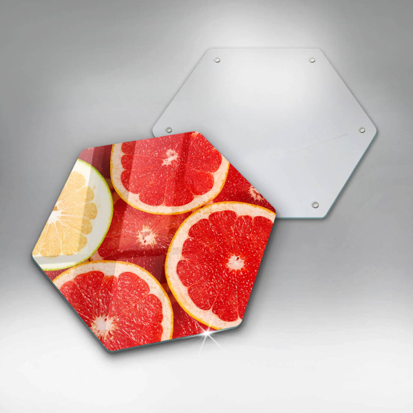 Skleněná deska do kuchyně Plátky grapefruitu