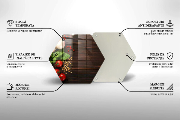 Skleněná deska do kuchyně Zelenina na stole