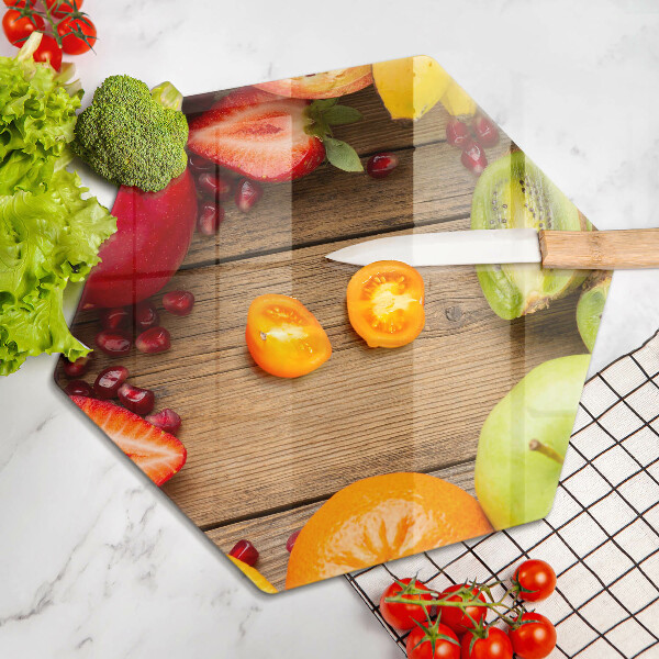 Skleněná deska do kuchyně Čerstvé ovoce