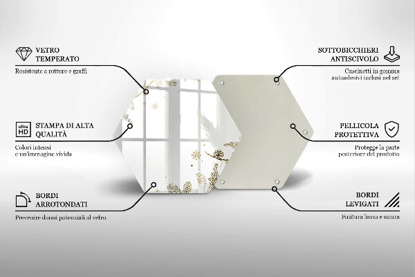 Skleněná deska do kuchyně Zimní dekorace