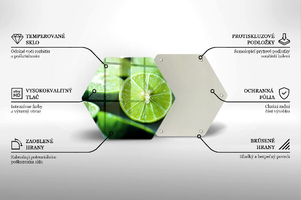 Skleněná deska do kuchyně Limetkový citrus