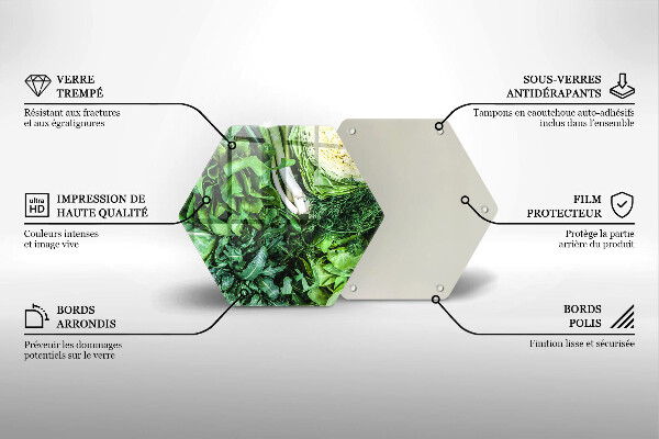 Skleněné krájecí prkénko Zelená zelenina