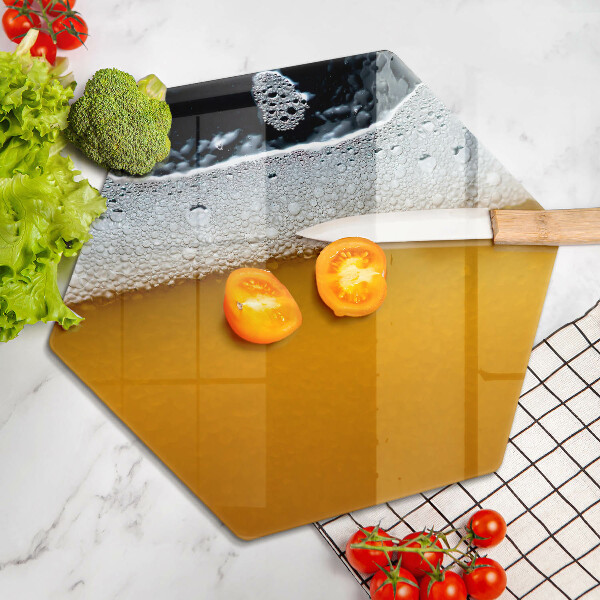 Skleněné krájecí prkénko Pijte pivní pěnu