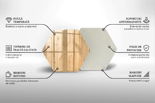 Skleněné krájecí prkénko Jemné dřevěné desky