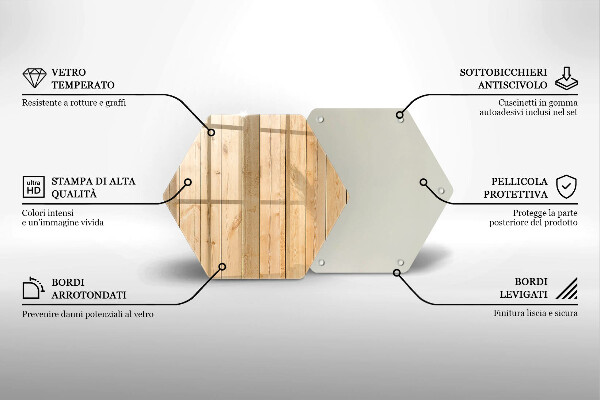 Skleněné krájecí prkénko Jemné dřevěné desky