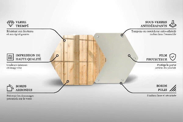 Skleněné krájecí prkénko Jemné dřevěné desky