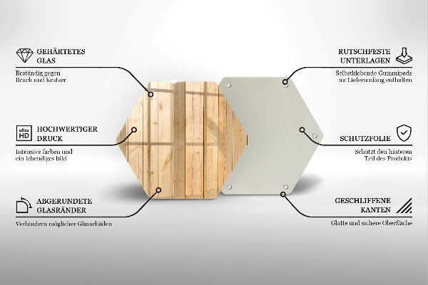 Skleněné krájecí prkénko Jemné dřevěné desky