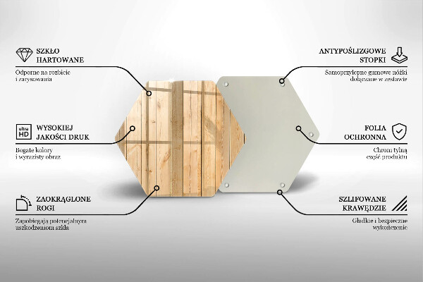 Skleněné krájecí prkénko Jemné dřevěné desky