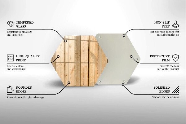 Skleněné krájecí prkénko Jemné dřevěné desky