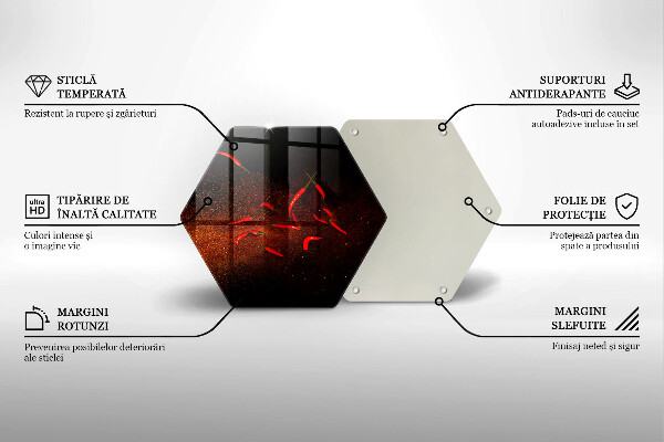 Skleněné krájecí prkénko Pálivé chilli papričky