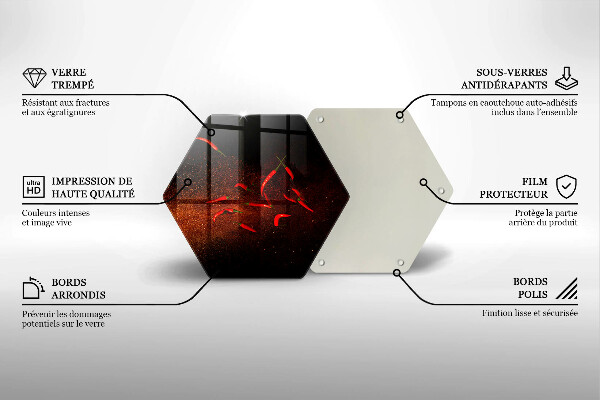 Skleněné krájecí prkénko Pálivé chilli papričky
