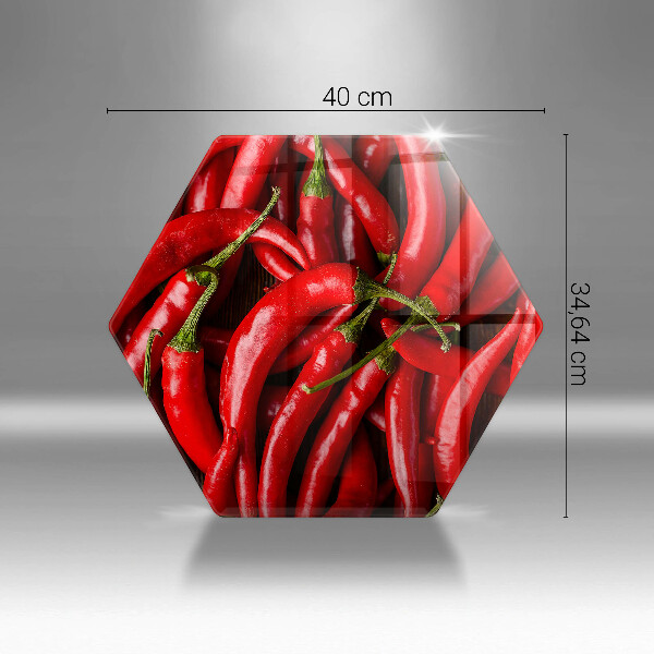 Skleněné krájecí prkénko Pálivé chilli papričky