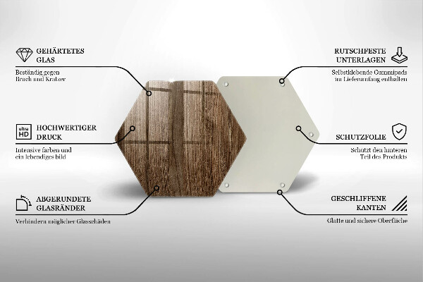 Skleněné krájecí prkénko Textura dřeva