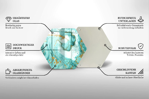 Skleněná deska do kuchyně Modrá abstrakce