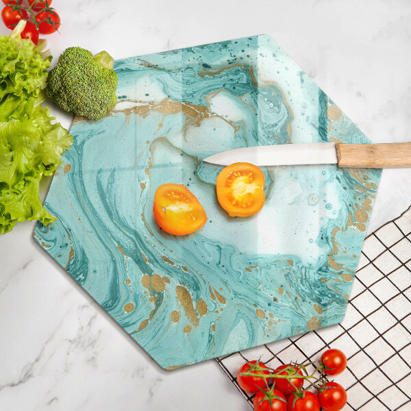 Skleněná deska do kuchyně Modrá abstrakce