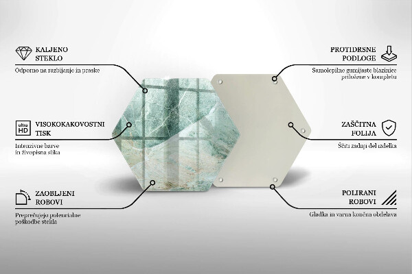 Skleněná deska do kuchyně Kamenná struktura