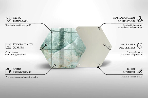 Skleněná deska do kuchyně Kamenná struktura