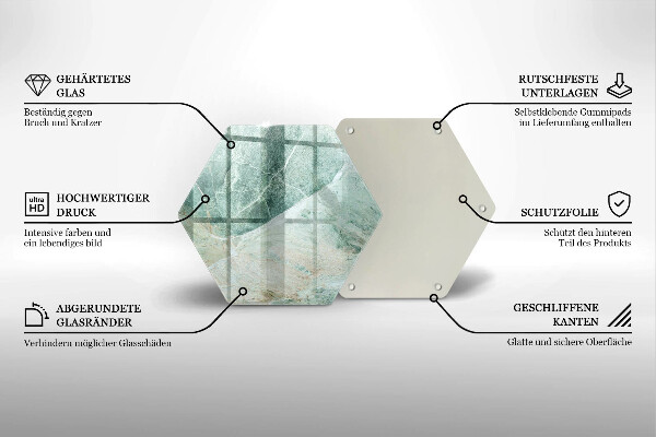 Skleněná deska do kuchyně Kamenná struktura