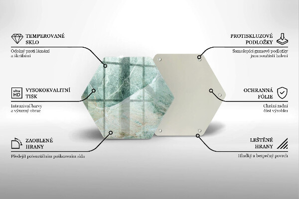 Skleněná deska do kuchyně Kamenná struktura