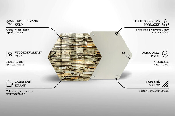Skleněná deska do kuchyně Dekorativní kameny