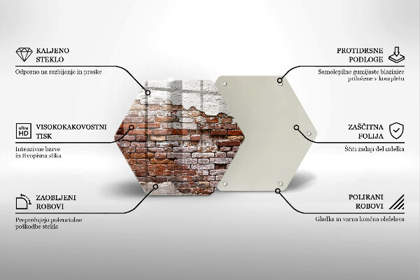 Skleněná deska do kuchyně Staré cihlové a betonové zdi