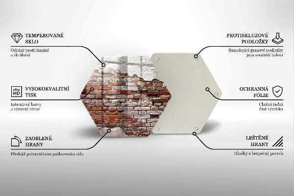 Skleněná deska do kuchyně Staré cihlové a betonové zdi