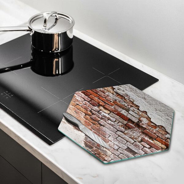 Skleněná deska do kuchyně Staré cihlové a betonové zdi