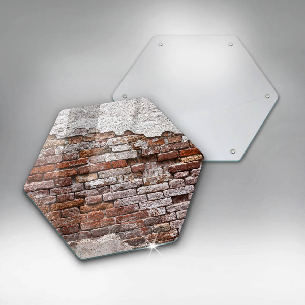 Skleněná deska do kuchyně Staré cihlové a betonové zdi