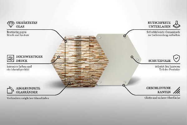 Skleněná deska do kuchyně Textura dekorativních kamenů