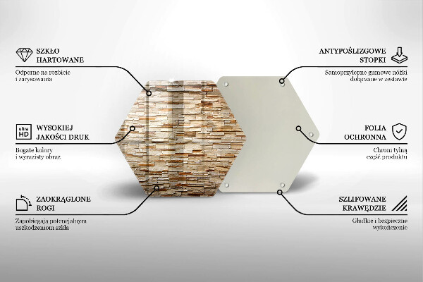 Skleněná deska do kuchyně Textura dekorativních kamenů