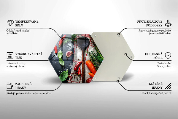 Skleněná deska do kuchyně Kuchyňské jídlo